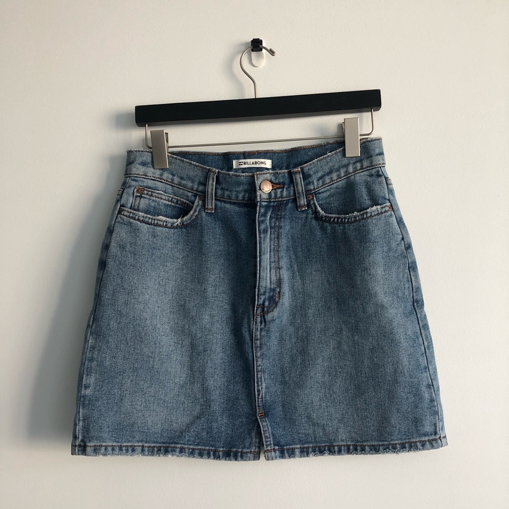 billabong denim jean skirt